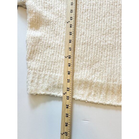 Pilcro Anthropologie Sweater Size L Cream Cowl Neck Oversized Thick Knit Cozy - Picture 10 of 10